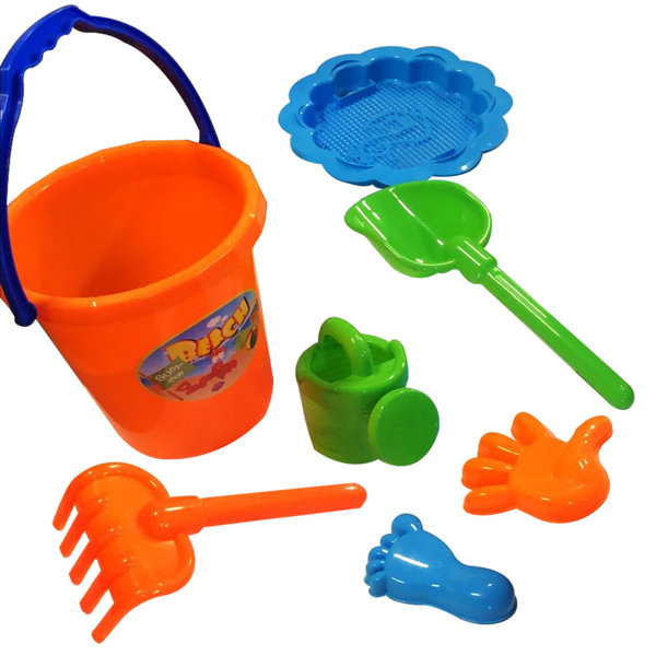 PMU Beach Sand Toy Set Outdoor Sandbox Includes Beach Mold, Bucket, Shovel Tool Beach Bucket Pkg